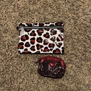 Brighton Leopard Print and Burgundy Women's Bag Set